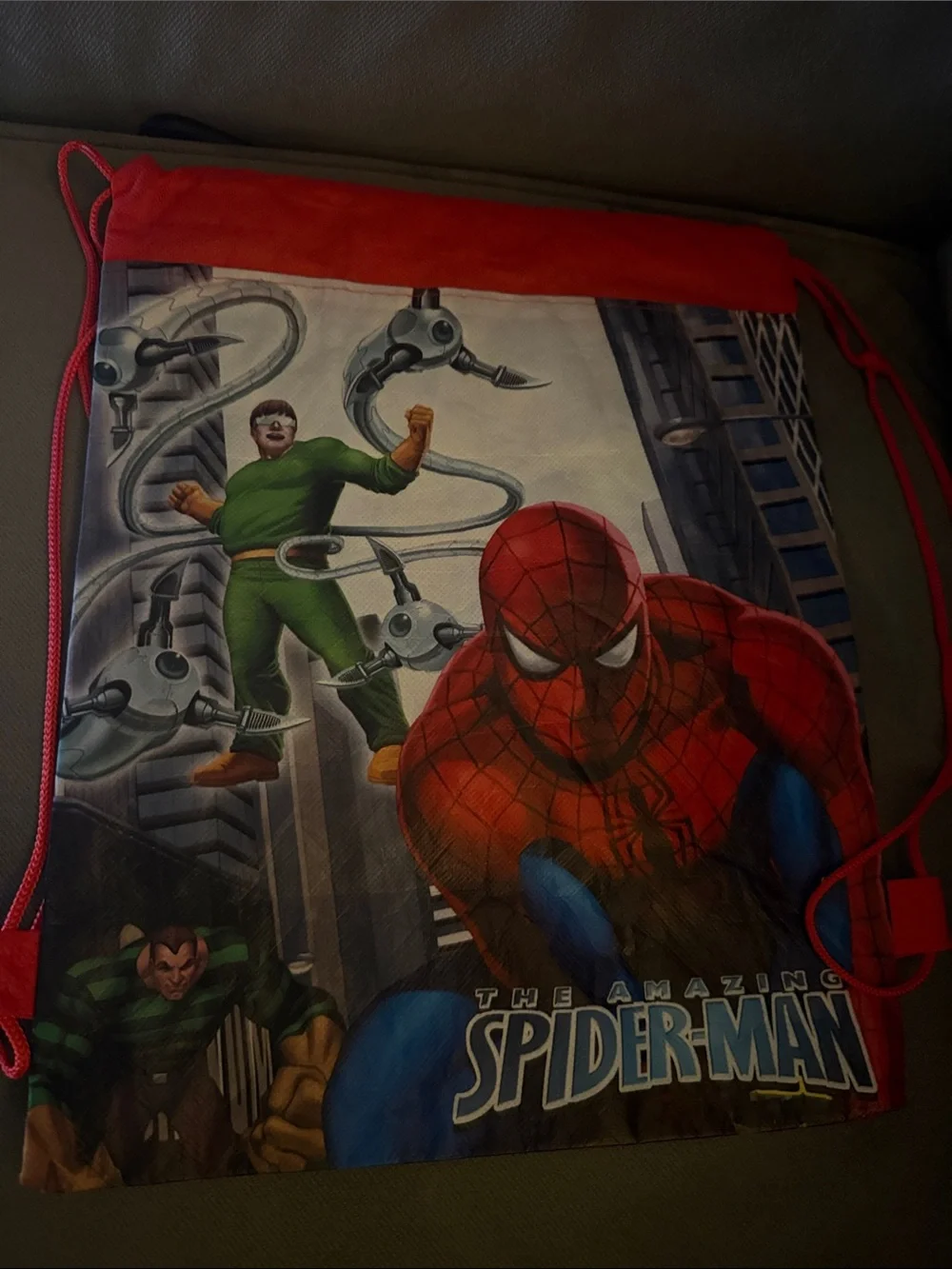 Kids backpack Spider-Man Red Drawstring Gym Bag